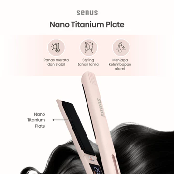 SENUS InfraGlow Straightener Catokan Pelurus Rambut Infrared Nano Titanium Plate Premium Tahan