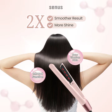 SENUS InfraGlow Straightener Catokan Pelurus Rambut Infrared Nano Titanium Plate Premium Tahan