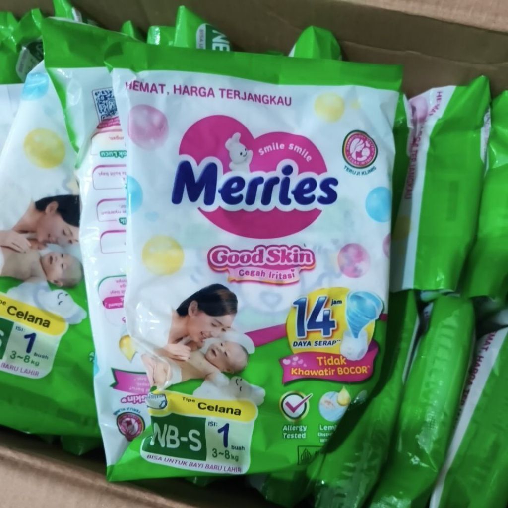 Jual PAKET Merries Diaper Good Skin Renceng NB-S, M, L, XL 5 renceng ...