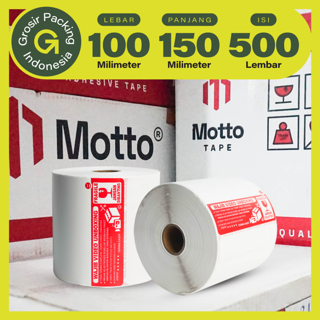 Jual Kertas Label / Sticker Thermal / Resi Barcode Wajib Unboxing ...