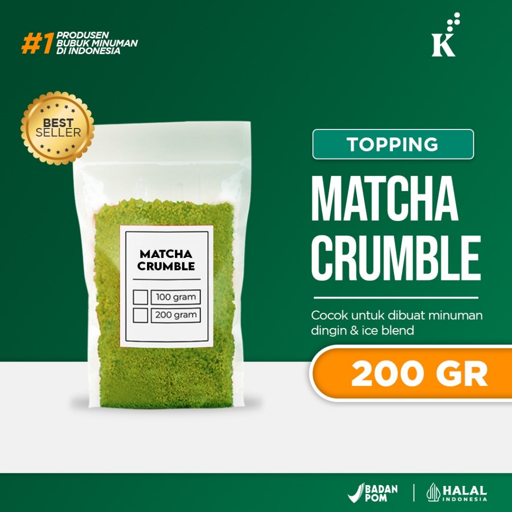 Jual Topping Matcha Crumble Javaland 200gr | Shopee Indonesia