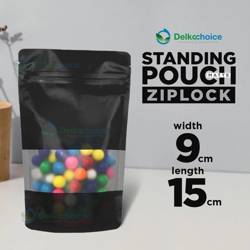 Jual Standing Pouch Ziplock Matte Kombinasi 9cm x 15cm per pcs | Shopee ...
