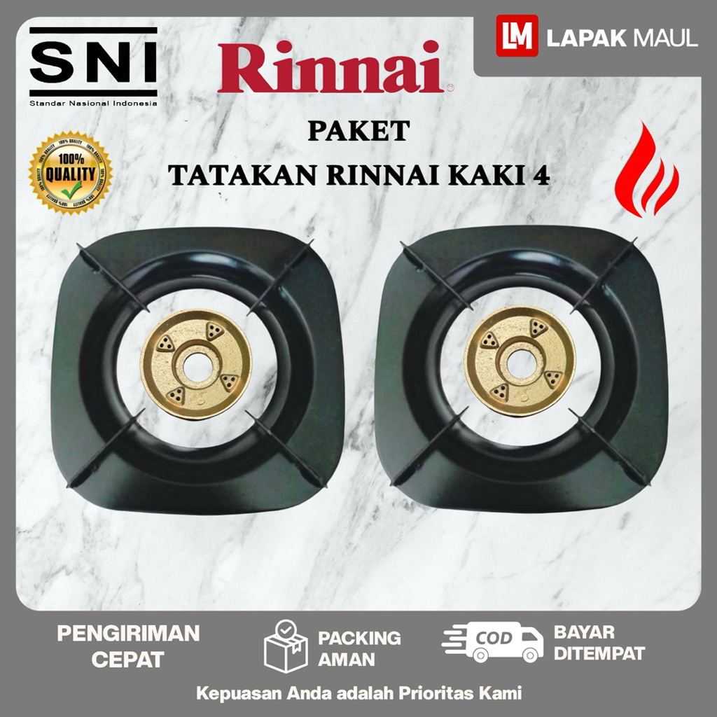 Jual Paket Tatakan + Burner Kompor Gas Rinnai Kaki 4 / Dudukan Kompor ...