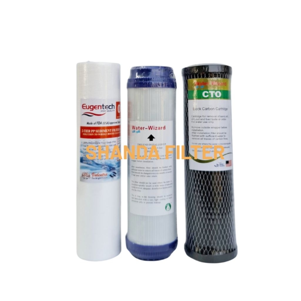 Jual Paket Refill Filter Air 10 Inch 3 Tahap (SEDIMEN-GAC-CTO) Water ...