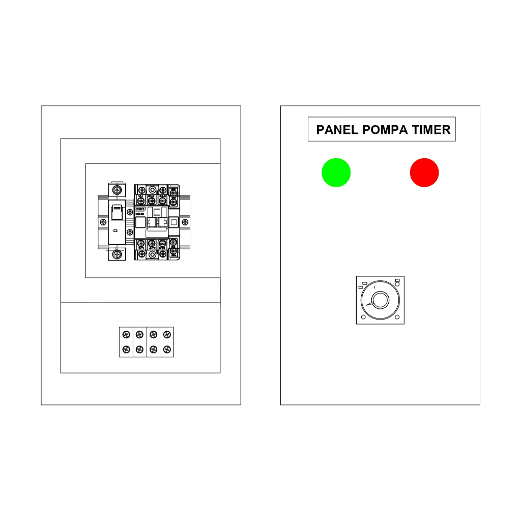 Jual PANEL POMPA 1 PHASA DENGAN TIMER OTOMATIS | Shopee Indonesia