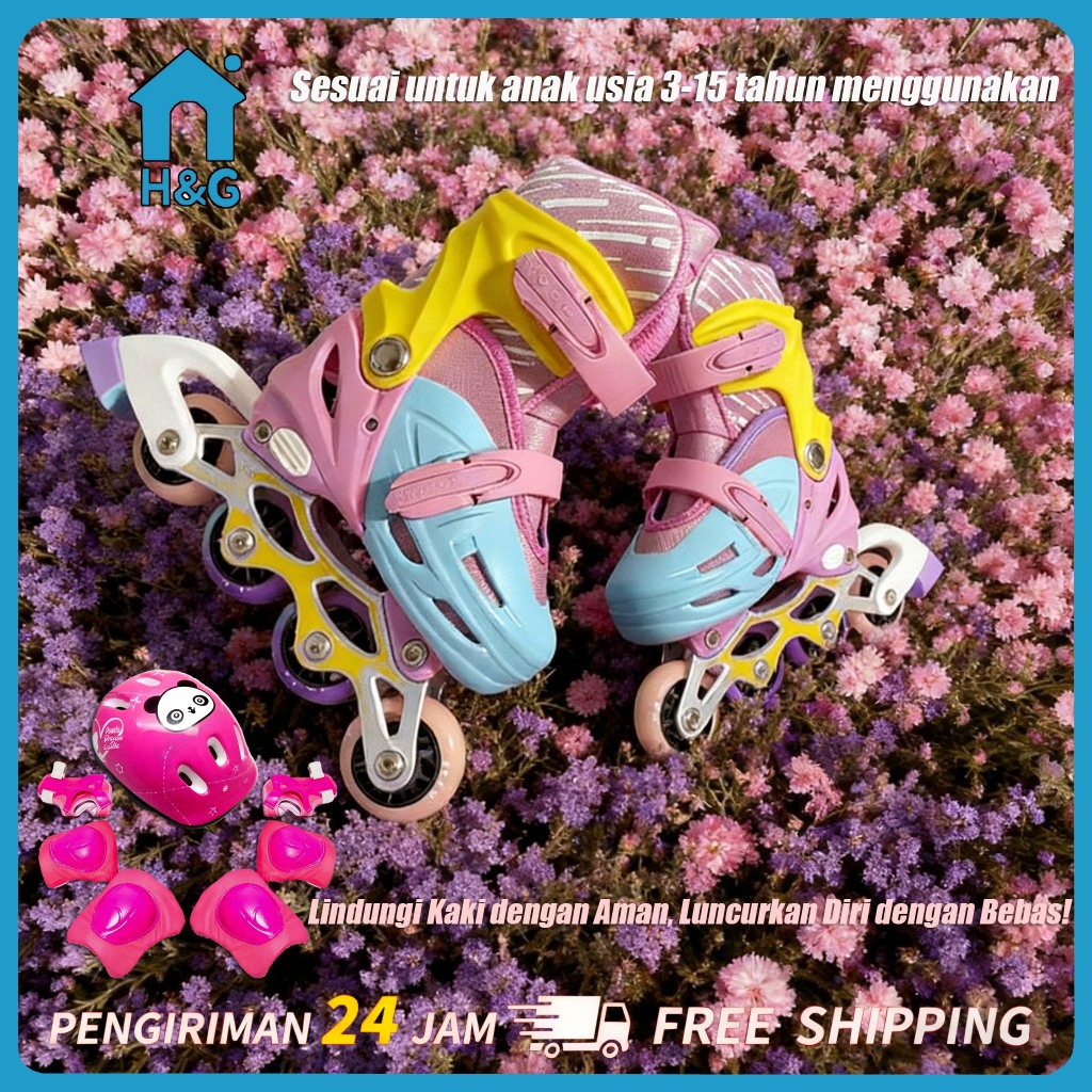 Jual MATOUGUI Sepatu Roda Anak Perempuan 4 Roda – Warna Lembut & Desain ...