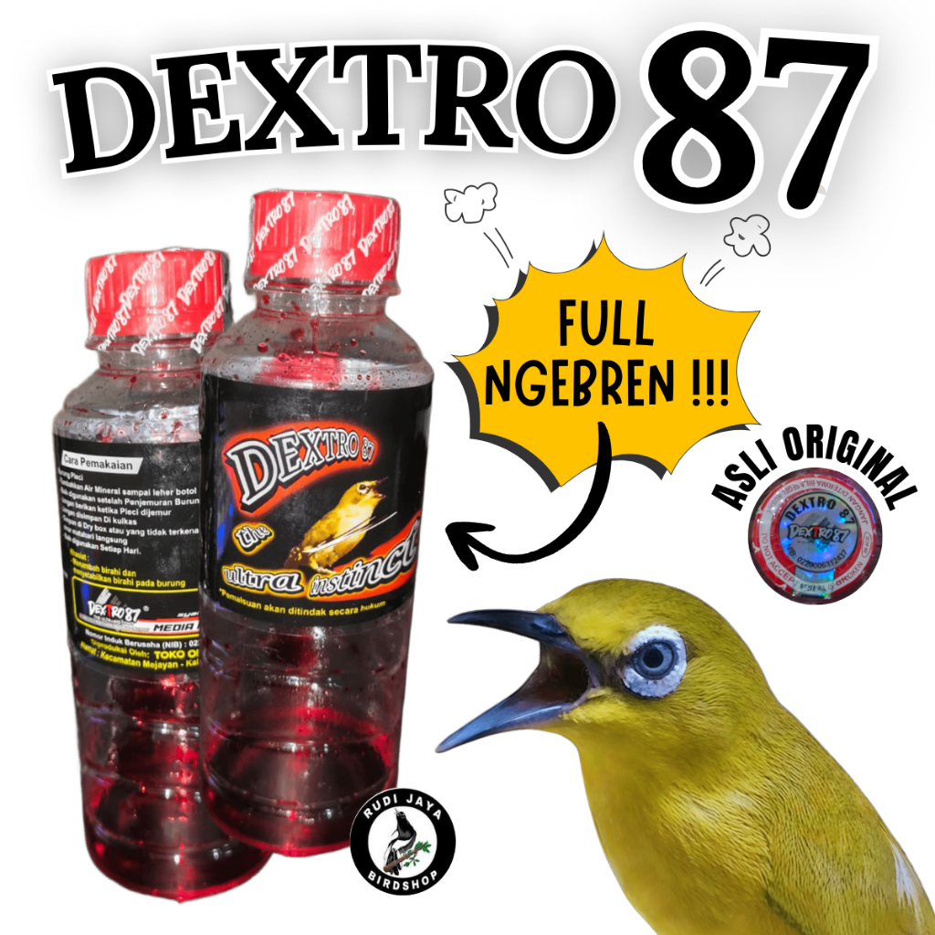 Jual DEXTRO 87 DEXTRO87 1 BOTOL TUTUP MERAH VITAMIN PENGGACOR INSTAN ...