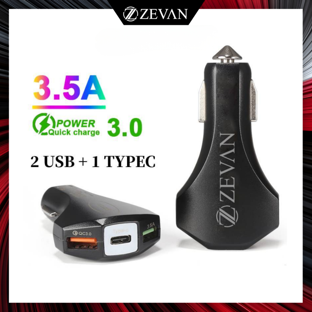 Jual ZEVAN Charger Mobil ZEVAN 35W Fast Charging PD QC3.0 Dual Port USB ...