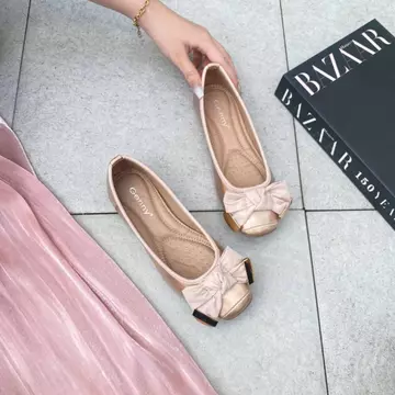 Simoncelli Sepatu Flat Wanita Pita Sepatu Wanita Sepatu Korea Flatshoes Kerja Hitam Sepatu