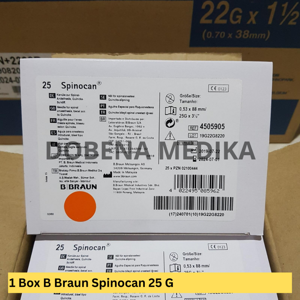 Jual Spinocan 25 26 27 G B Braun Box 25 Pcs / Spinal Needle BBraun 25G ...