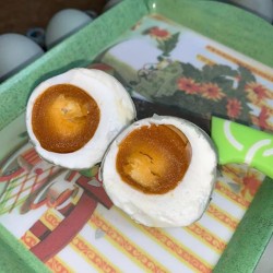 TELUR ASIN MATANG MASIR BERMINYAK UKURAN  BESAR  ISI 10 BUTIR