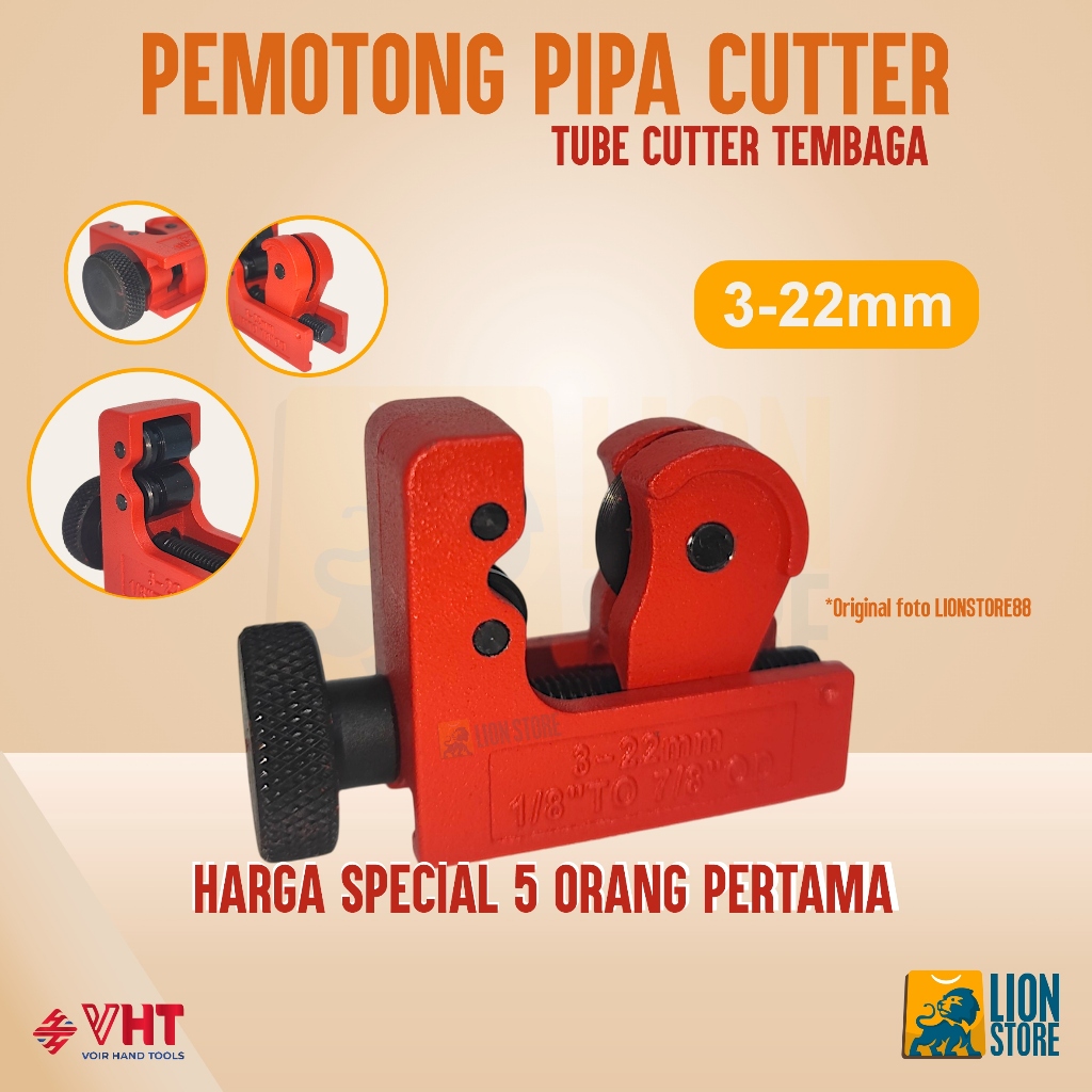 Jual VHT TUBE CUTTER PIPA TEMBAGA TC-128 ALAT PEMOTONG PIPA AC ...