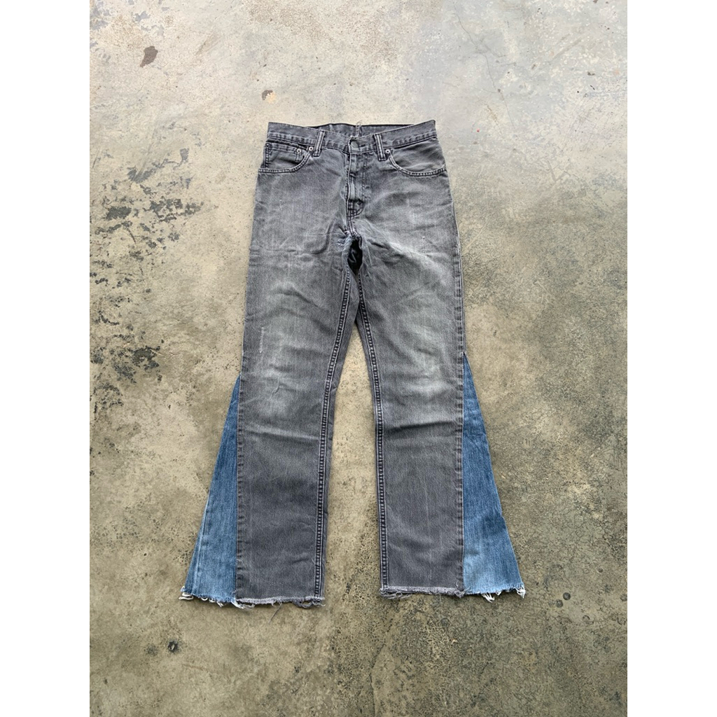 Jual 00’s 508 Distressed Rework CutBray Black Denim Pants | Shopee ...