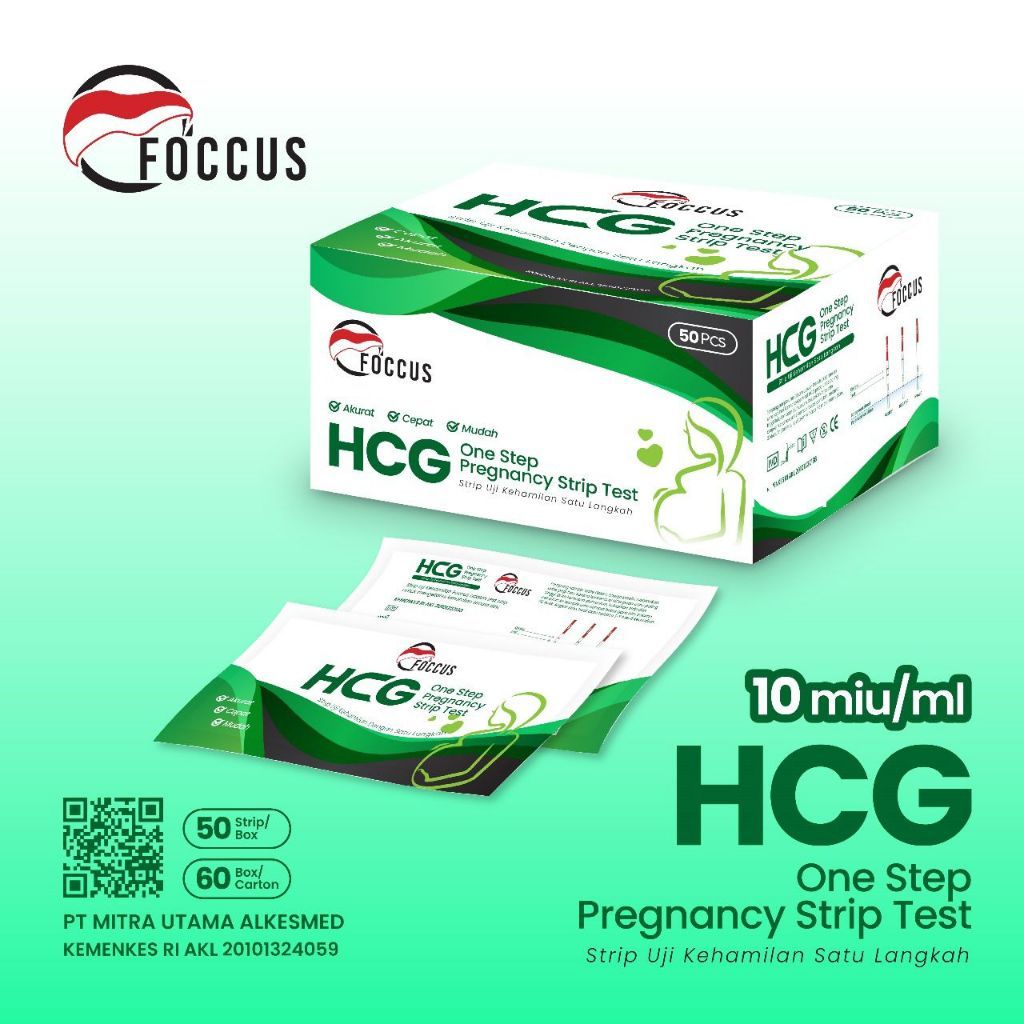 Jual Foccus Strip Test Kehamilan / HCG Foccus 1 Box isi 50 | Shopee ...