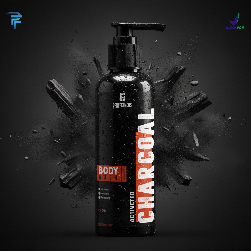 Perfectmens BODY WASH SABUN BADAN COWOK PRIA WANGI MEMUTIHKAN DALAM 7 HARI Membersihkan pori pori, Extract charcoal melindungi dari sinar matahari Sabun badan cowok sabun badan pria sabun wangi (BDW-01)