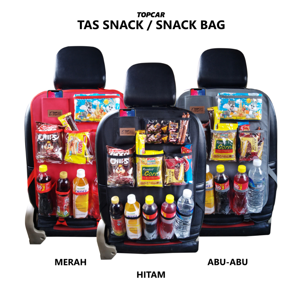 Rak Mobil Tas Aksesoris Mobil Serbaguna Organizer Snack Makanan Ringan Penataan TOPCAR