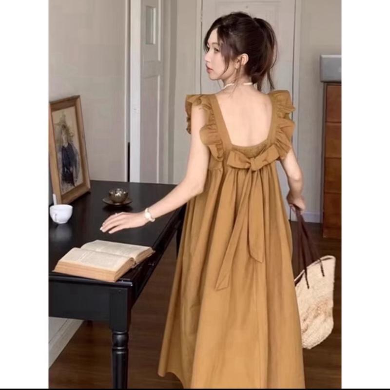 Jual MIDI DRES RUFFLE BAJU DRES WANITA TANPA LENGAN | Shopee Indonesia