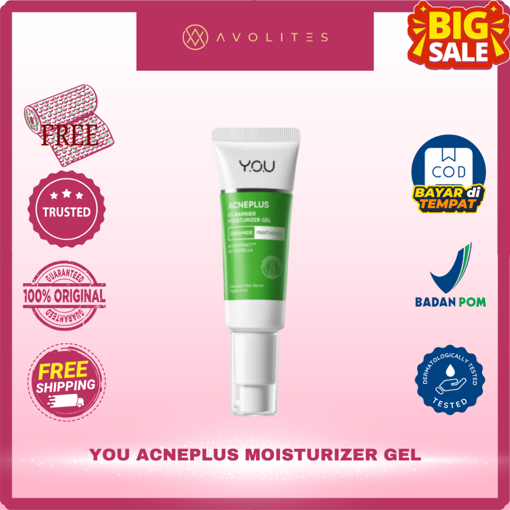 Jual YOU AcnePlus B5 Barrier Moisturizer Gel Pelembab Kulit Cooling ...