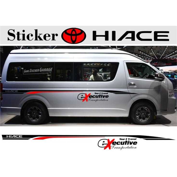 Jual Sticker mobil toyota hiace executive stiker list minimalist ...