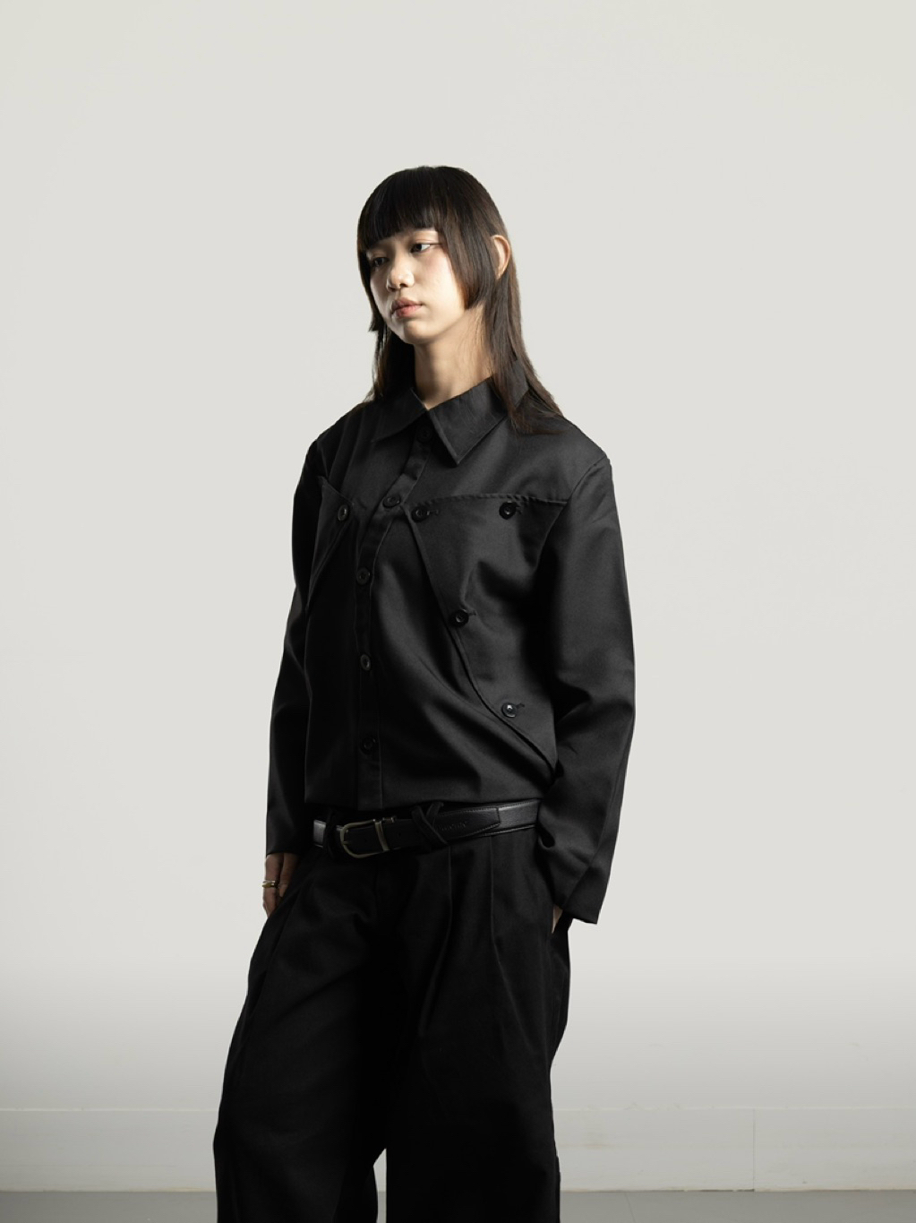 Jual Multi Button Cropped Jacket in Black | Shopee Indonesia