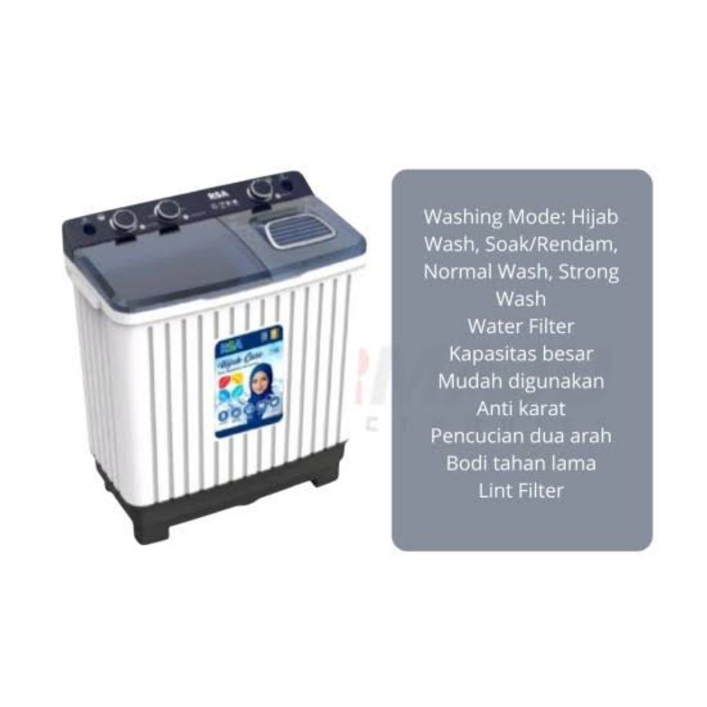 Jual mesin cuci 7 kilo 2 tabung RSA WM TT70 | Shopee Indonesia