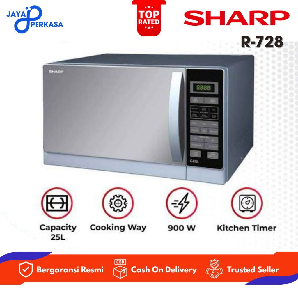 Jual Sharp Microwave Grill 25 Liter R-728 1000 Watt | Shopee Indonesia