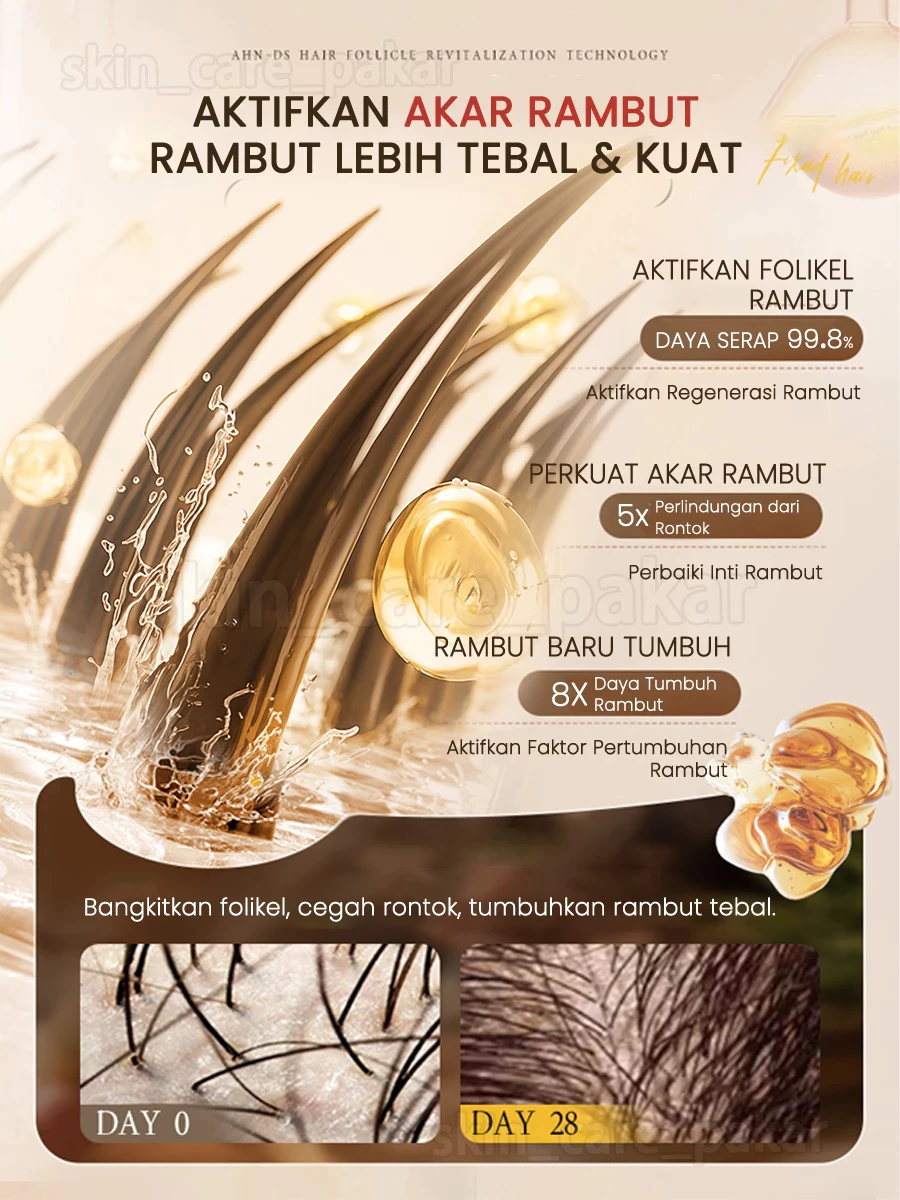 Cantik Hutan Ginseng Shampoo 300ml dengan ginseng utuh 6 tahun untuk perawatan akar rambut