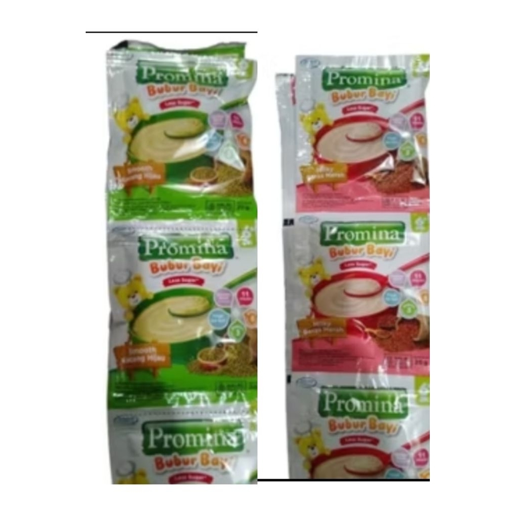 Jual Promina Bubur Bayi Beras Merah/Kacang Hijau 1 Renceng isi 8 sachet ...