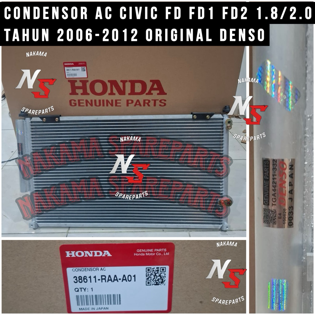 Jual CONDENSOR AC KONDENSOR AC HONDA CIVIC FD FD1 FD2 1.8 / 2.0 TAHUN ...