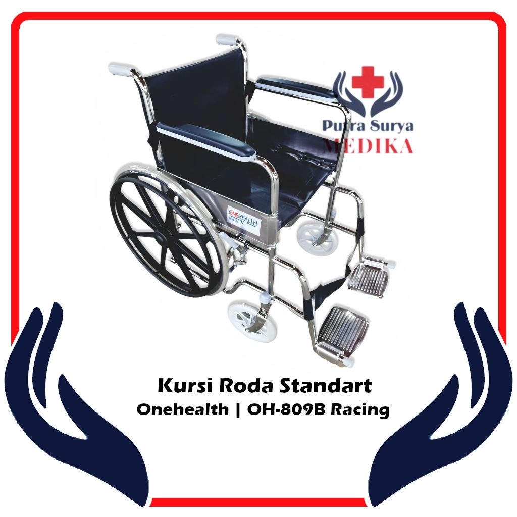 Jual Kursi Roda Standar Rumah Sakit Lipat Velg Racing OneHealth OH-809B ...