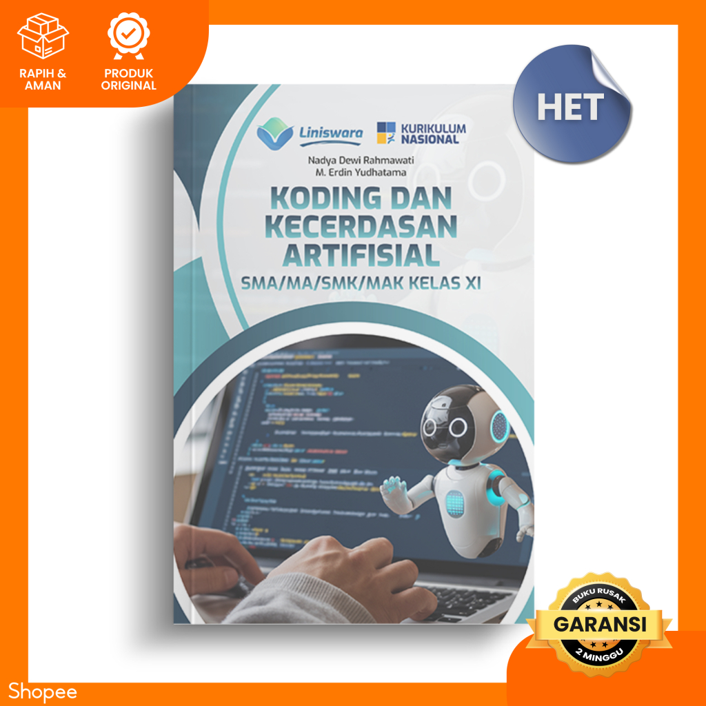 Jual Buku HET Koding dan Kecerdasan Artifisial SMA/MA/SMK/MAK Kelas XI ...
