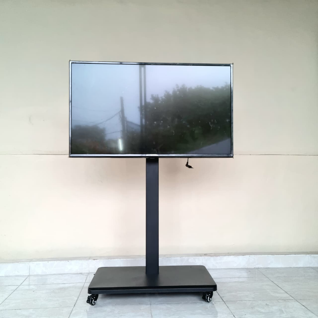 Jual LED TV Bracket standing roda rotate 90 ° Stand floor TV rotasi 32 ...