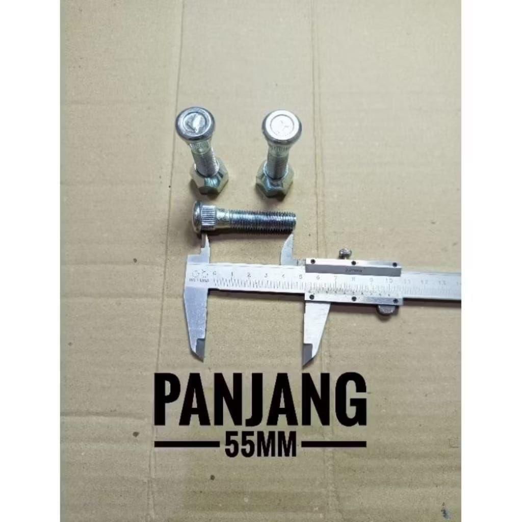 Jual baut roda mobil kijang 12x1,5x55 kunci 21 paket (50set) | Shopee ...