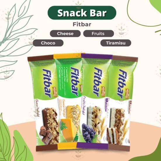 Jual Fitbar Multrigrain Sereal Bar 20gr Rasa Choco | Fruits | Tiramisu ...
