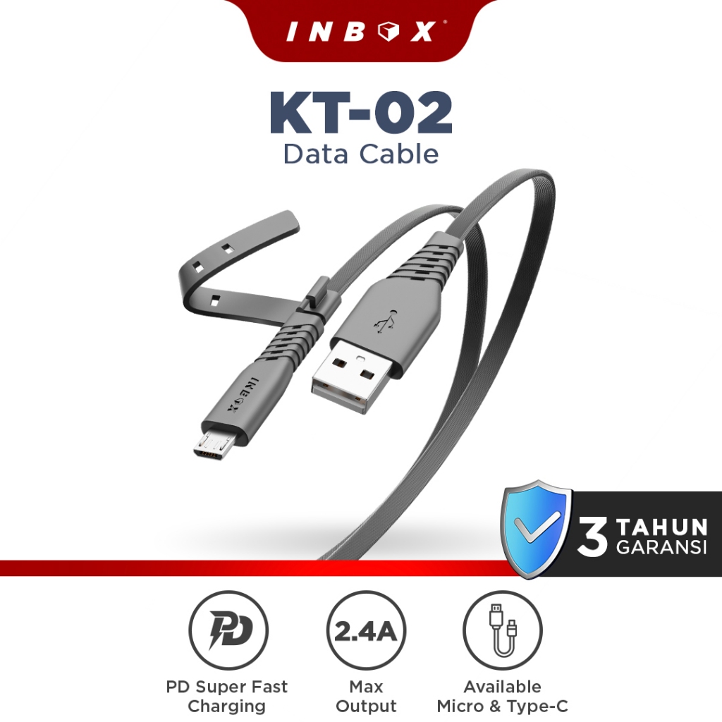Jual Inbox Kabel Data KT-02 Qualcomm 3.0A Micro, Type-c | Fast Charging ...