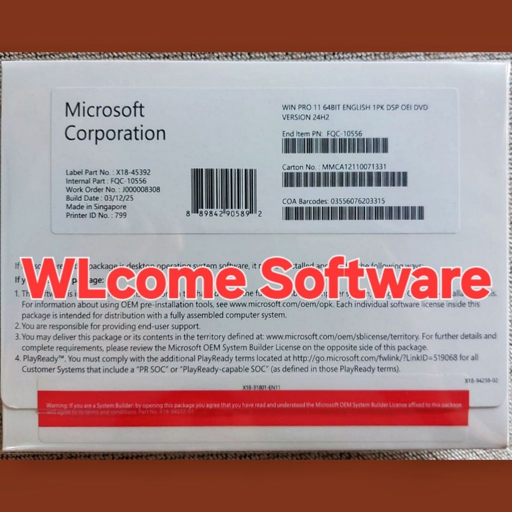 Jual BOX WINDOWS 11 PRO 64 BIT - Win 11 pro box lifetime (bisa upgrade ...