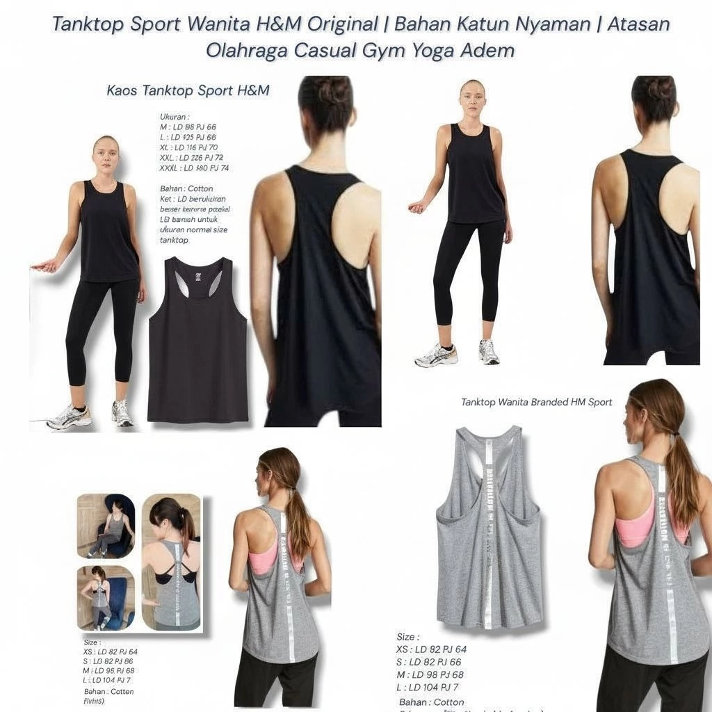 Tanktop Sport Wanita H&M Style - Jevelis Fashion