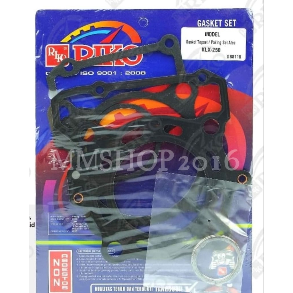 Jual PAKING TOP SET FULL SET KAWASAKI KLX 250 GASKET KIT RIKO | Shopee ...