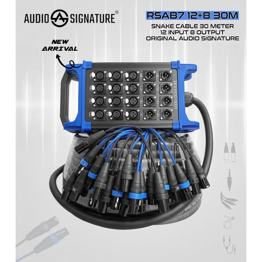 Jual KABEL SNAKE 20 CHANEL AUDIO SIGNATURE 12 INPUT 8 OUTPUT 30 METER ...