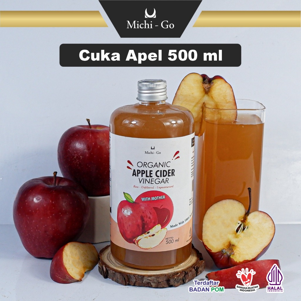 Jual MichiGo - 500 ml Cuka Apel Organik Premium Appel Cider Vinegar ...