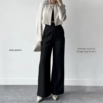 Nenjie Etta Pants Celana Kulot Highwaist Flare Pants Premium Semiwool S XXL