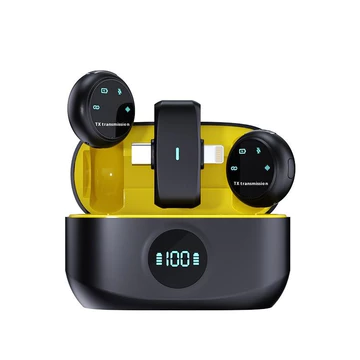ARSEN3.5mm Mikrofon Nirkabel Lavalier Mic Portabel Audio Video Pembuatan Rekaman Wireless