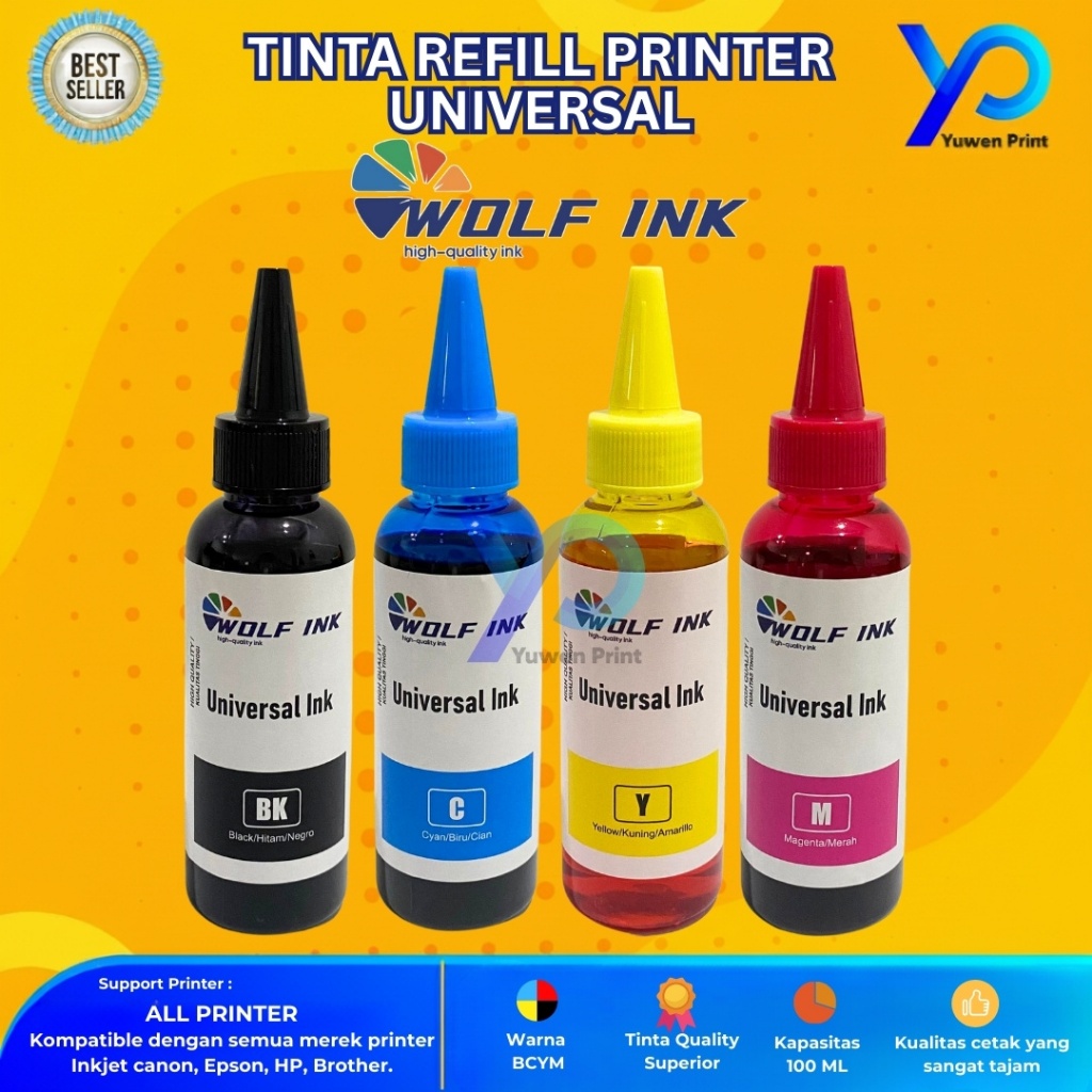 Jual Tinta Printer Wolf Ink Universal Satu Tinta untuk Semua, Cetak ...