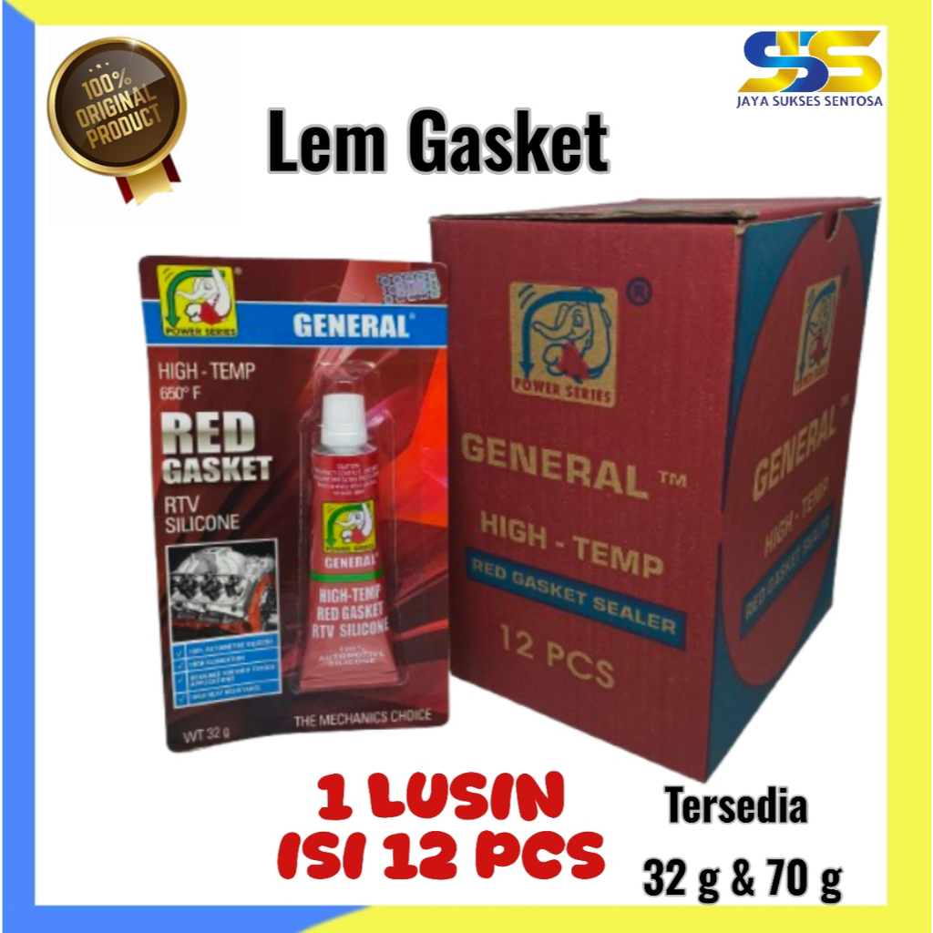Jual Lem Packing Gasket General Power Series 32 g / 70 g 1 dus isi 12 ...