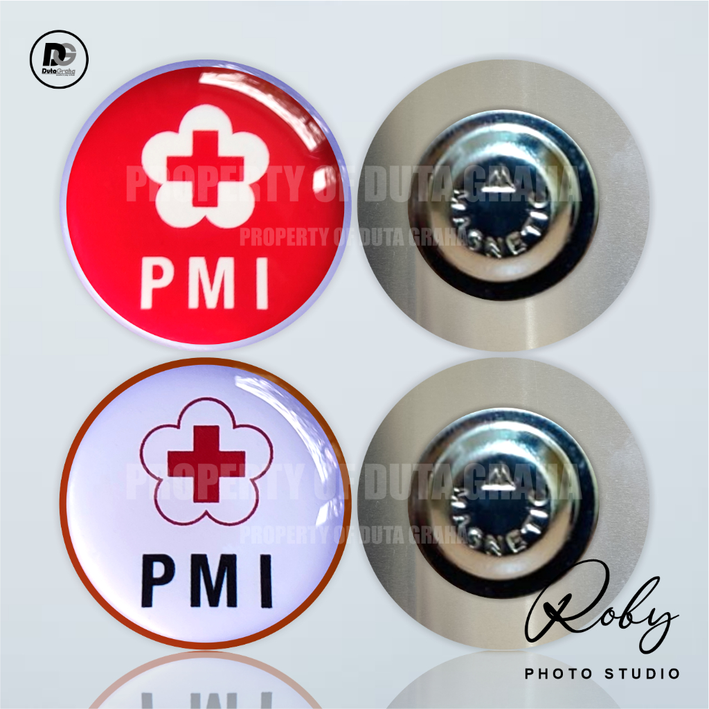 Jual [PIN RESIN] PMI BULAT MAGNET PENITI Pin Bros Aksesoris Souvenir ...