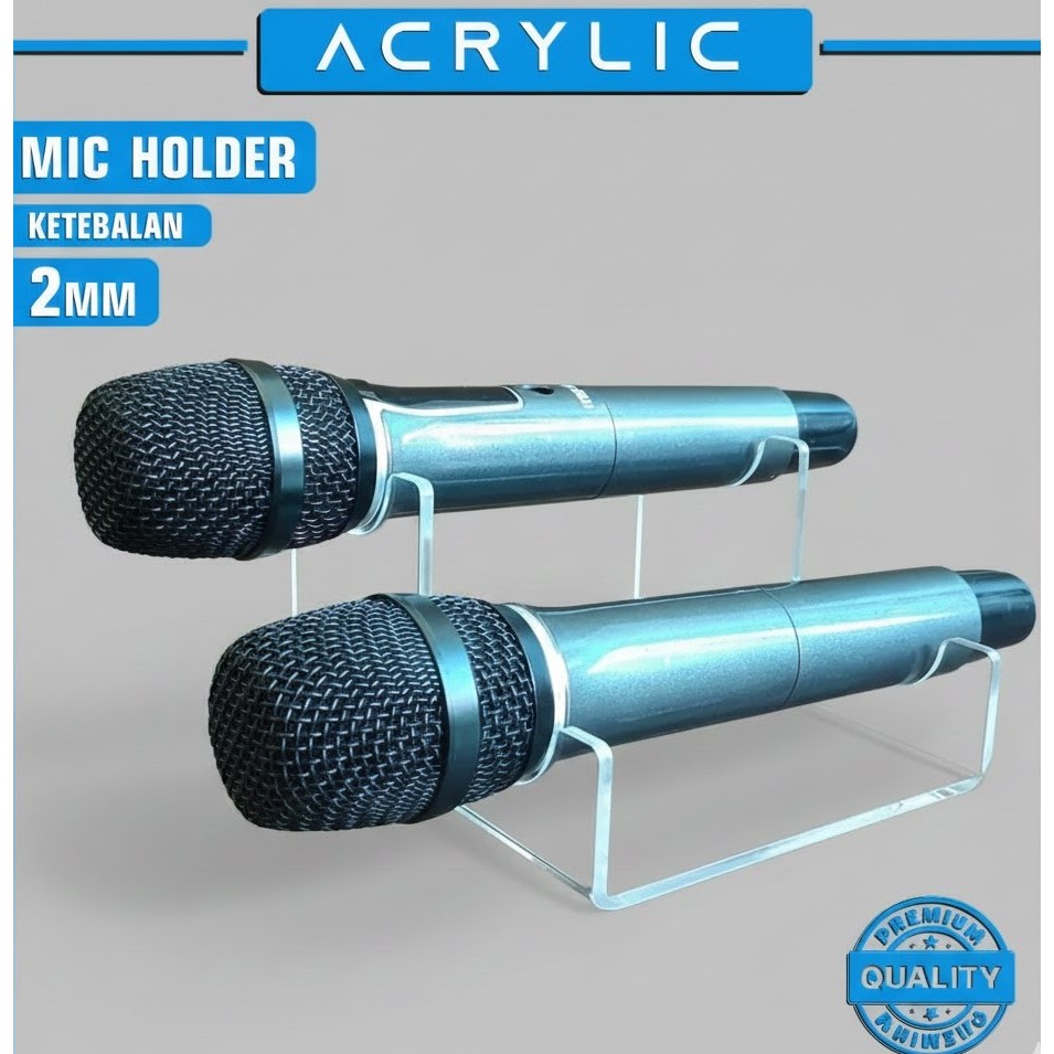 Jual Acrylic Mic Holder Stand – Display & Tempat Penyimpanan Microphone ...