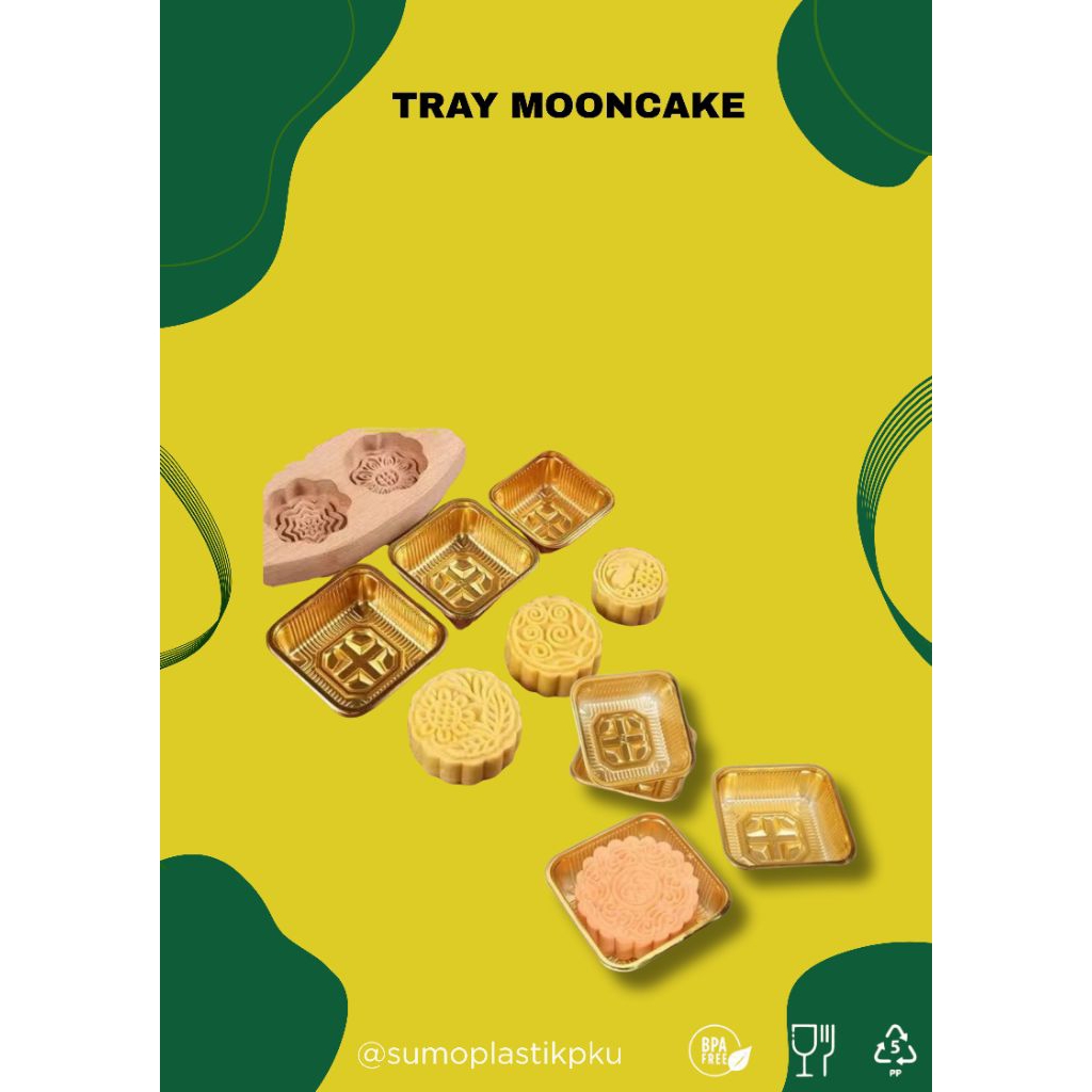 Jual (10pc) Mooncake Case Golden 8cm 9cm /alas mooncake kue bulat ...