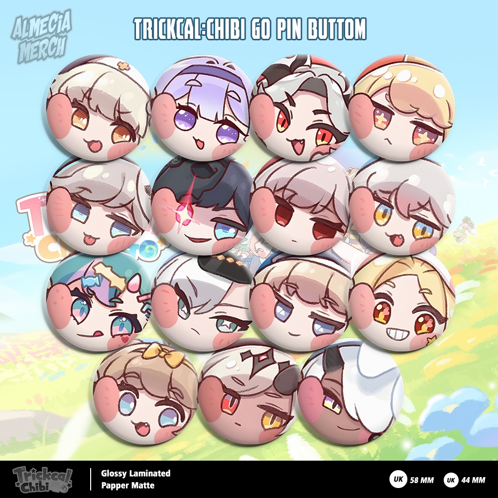 Jual Pin Trickcal Chibi Go - Pin Bros Trickcal:Chibi Go Badge - Pin ...