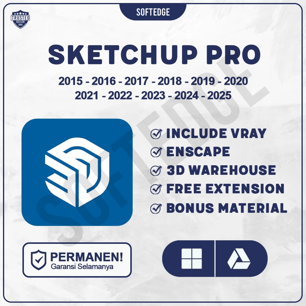 Jual Sketchup Pro 2026 + Vray + Enscape Full Version Original Lifetime ...