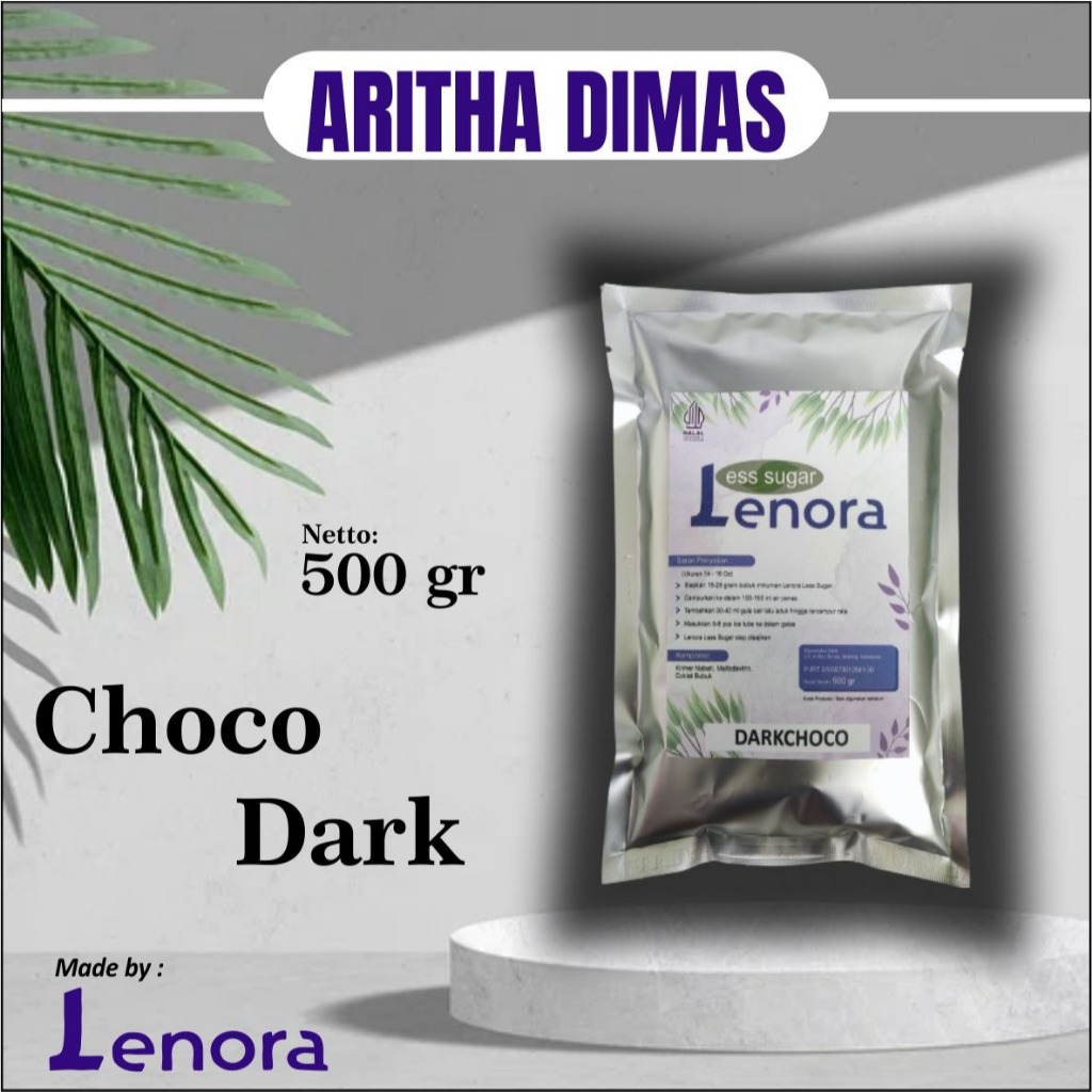 Jual Lenora Powder Plain Chocodark Less Sugar 500gr | Shopee Indonesia